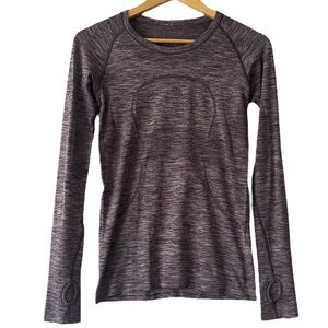 Lululemon Swiftly Tech Long Sleeve Purple Heather Women's 6 Sporty Athletic